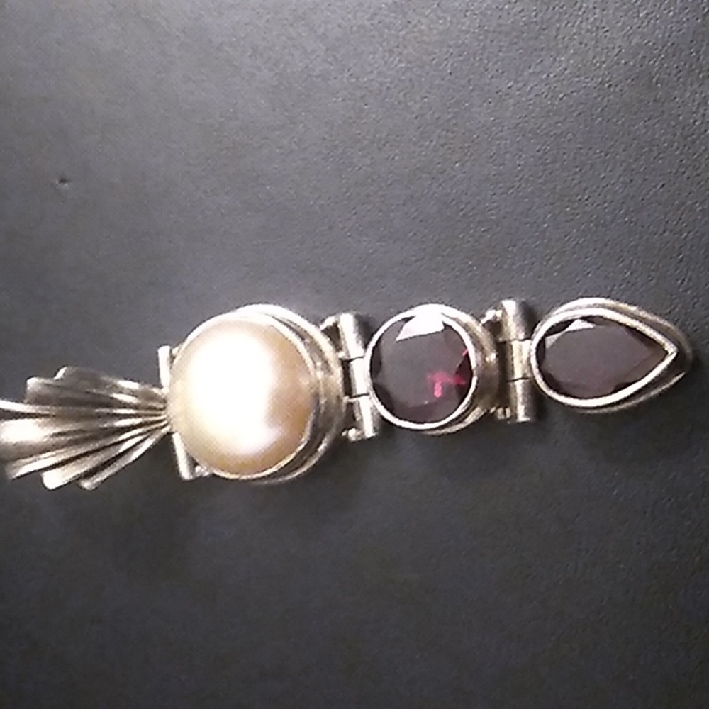 Handcrafted Garnet Sterling Pendant